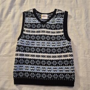 Hanna Andersson size 110 or 5 boys pullover sweater vest striped VGUC